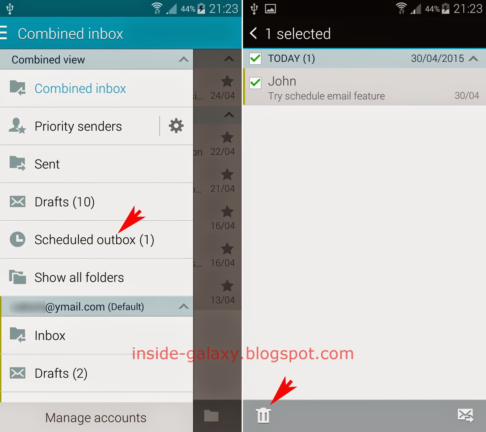 Inside Galaxy Samsung Galaxy S5 How to Cancel a Scheduled Email