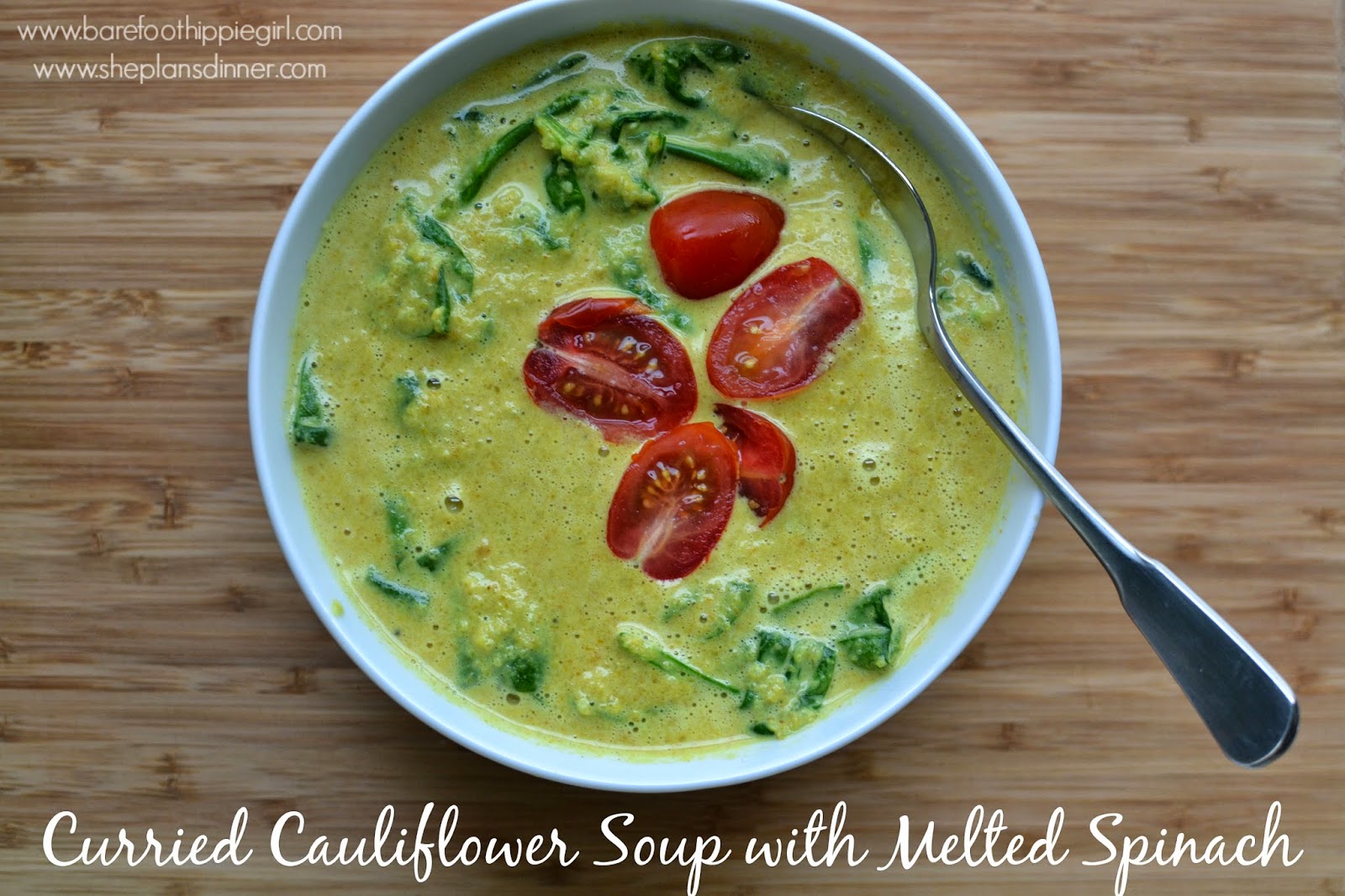 Barefoot Hippie Girl Curried Cauliflower Soup and Immersion Blenders