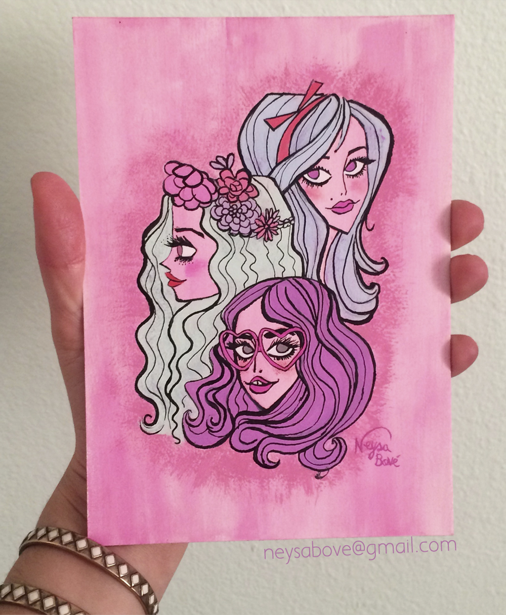 Neysa Bové Art show! At Popgirly gallery!