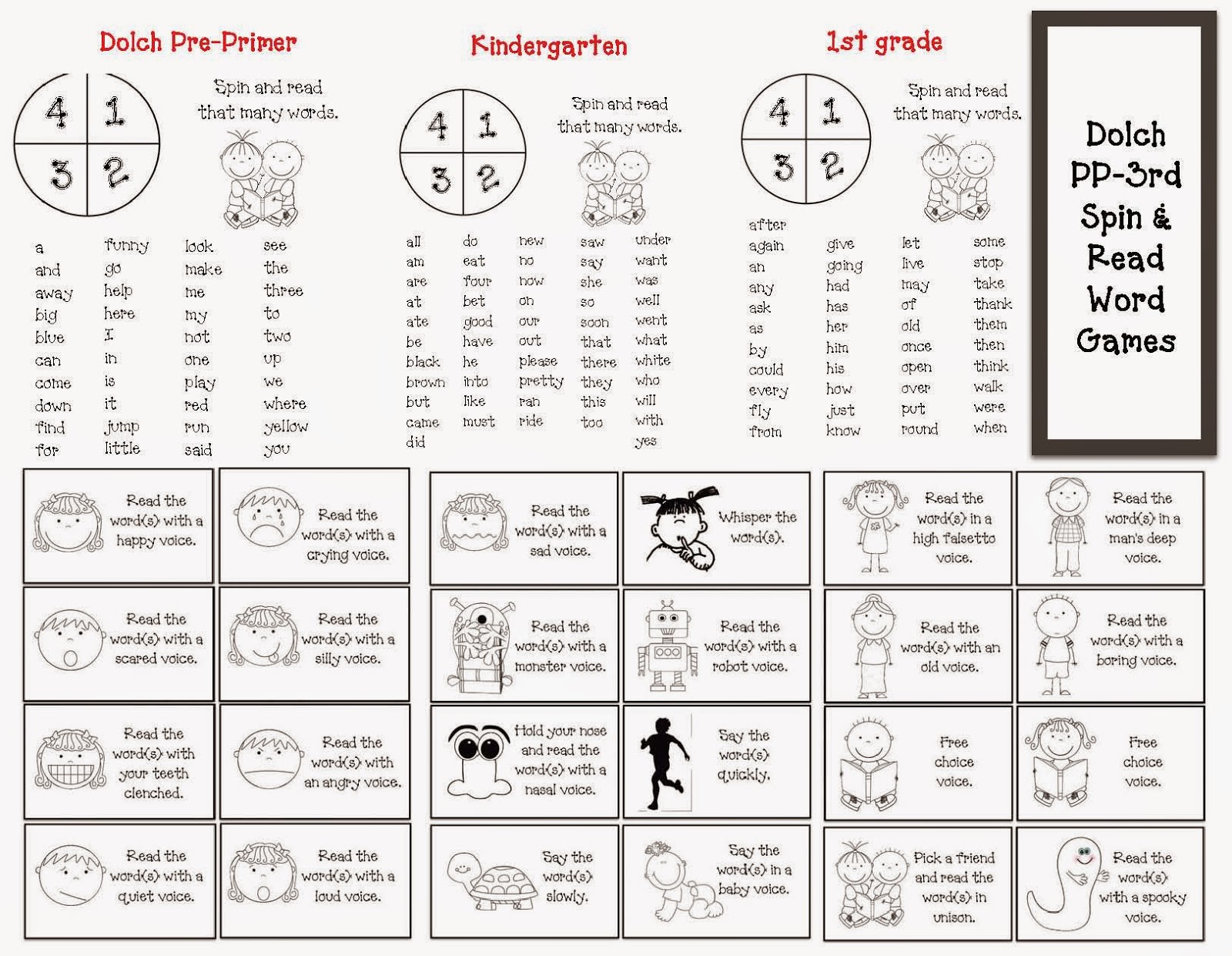 pre primer words