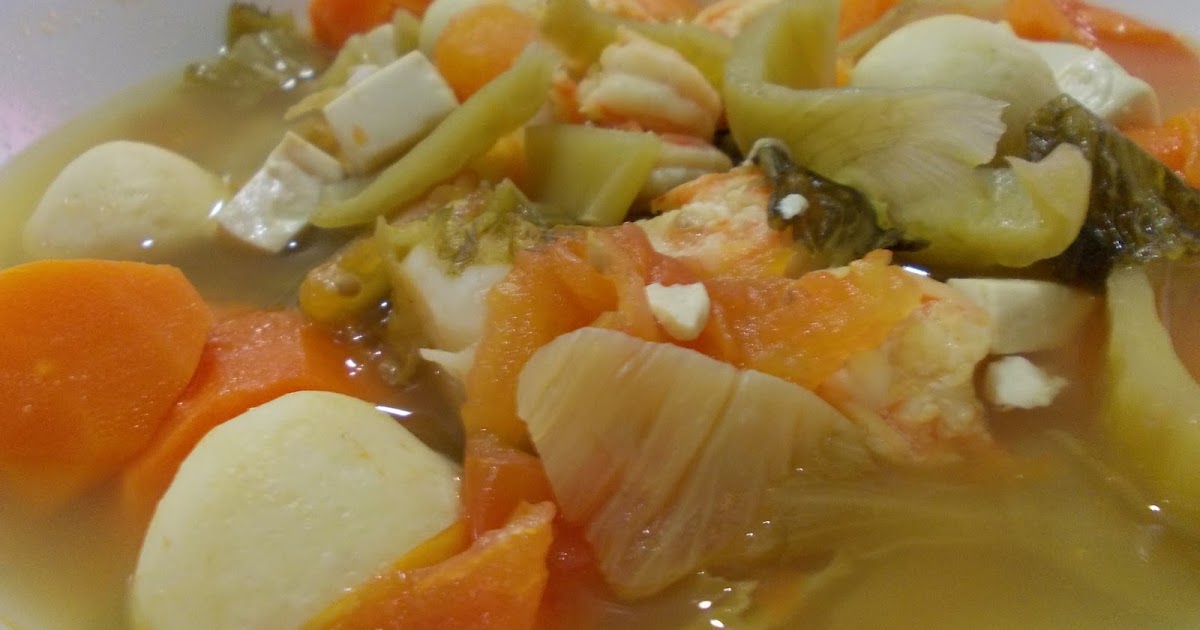 Salted Vegetable Beancurd Seafood Soup Family Cuisine Food And Recipe