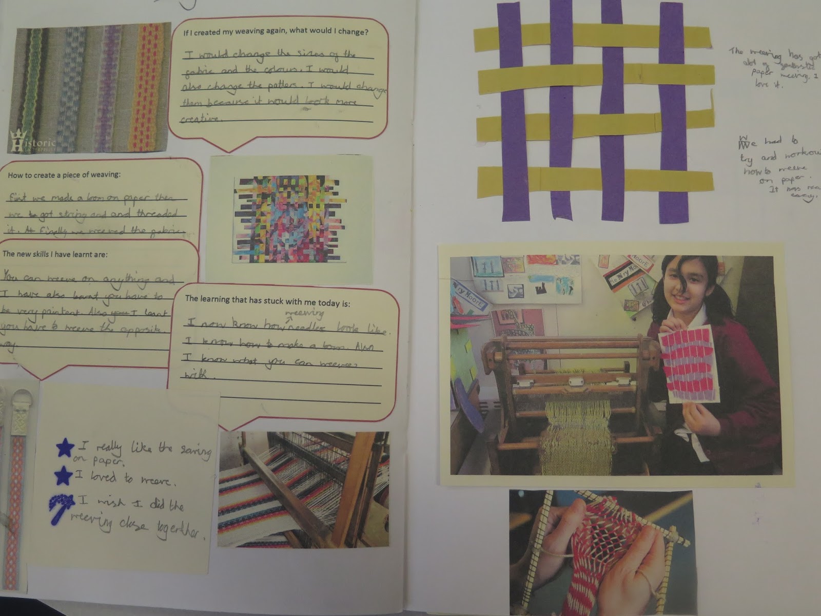 Gomersal Primary School Art Example sketchbook pages
