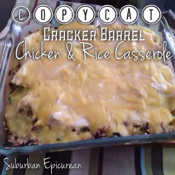 Suburban Epicurean: Copycat Cracker Barrel Chicken and Rice Casserole