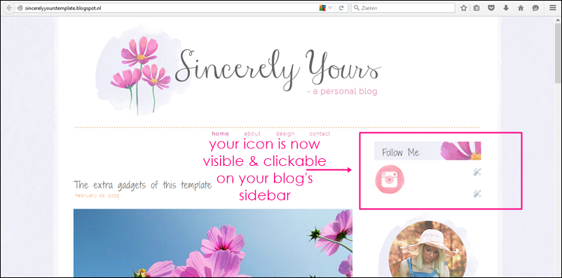 adding an icon to blogger
