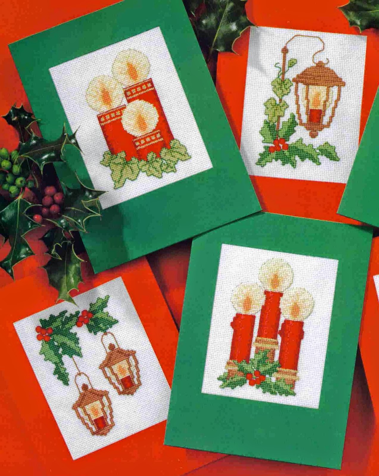 Вышивка крестом / Cross stitch : Схемы вышивки новогодних открыток