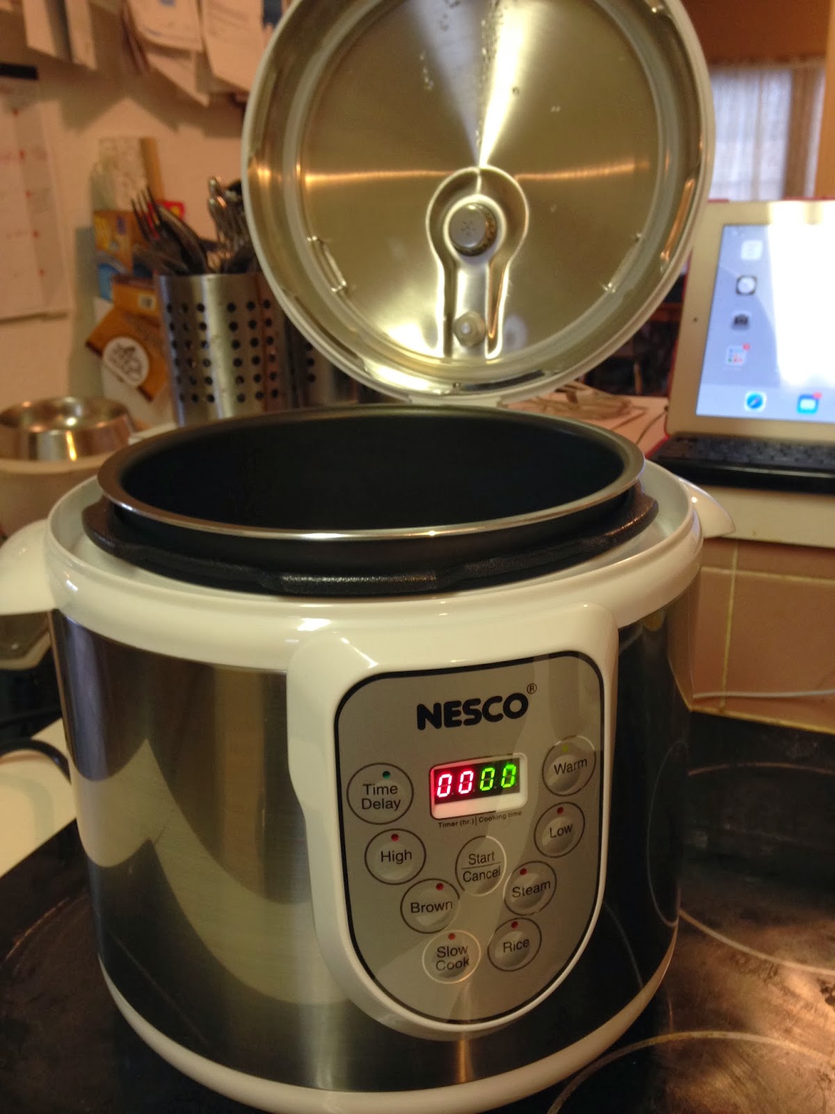 Tracy Cooks in Austin: Whole Chicken in the pressure cooker, the new Nesco  Digital Pressure Cooker, a slight redo. One chicken, one pressure cooker  equals loads of cooked meat and 8 cups