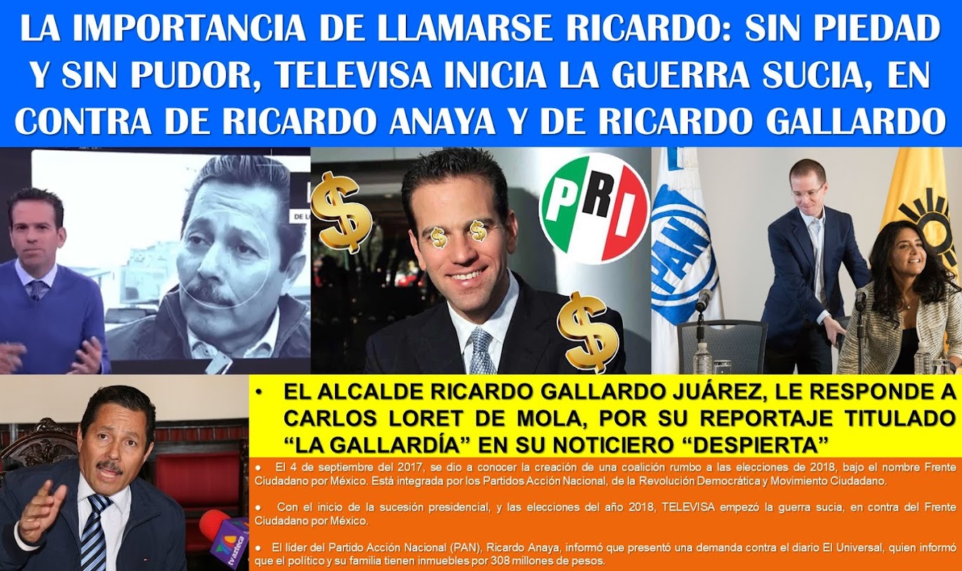 ATACA LORET DE MOLA A RICARDO GALLARDO, POR ENCARGO DEL PRI.