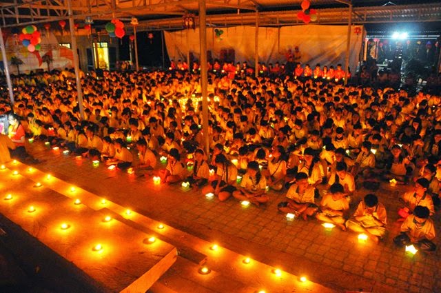 chùa hoa khai,khóa tu mùa hè,đăk nông,thắp nến,tri ân