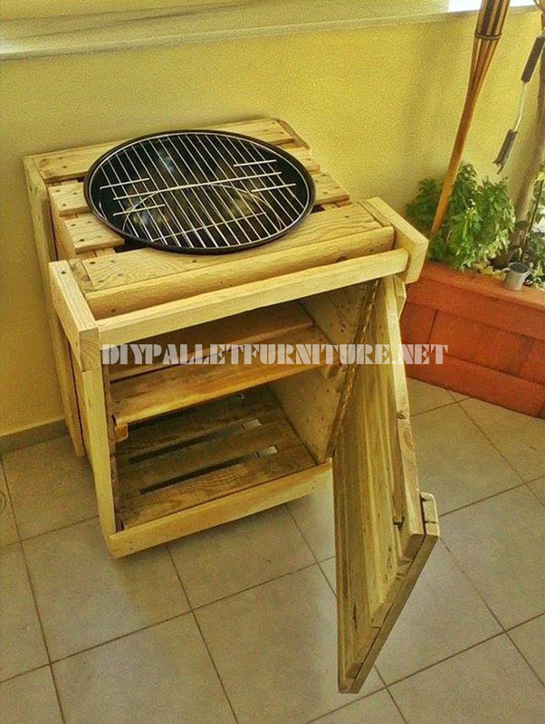 Barbacoa construida con palets