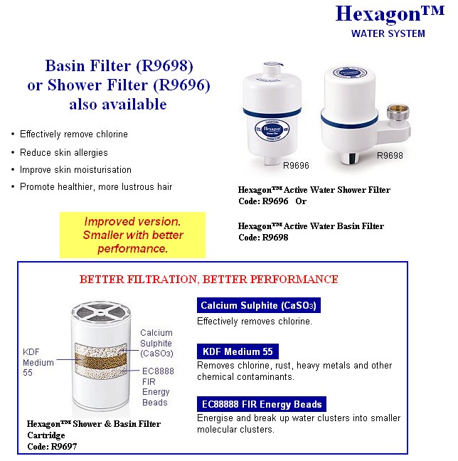 Better Way To Shop Hexagon Water Basin and Shower Filter