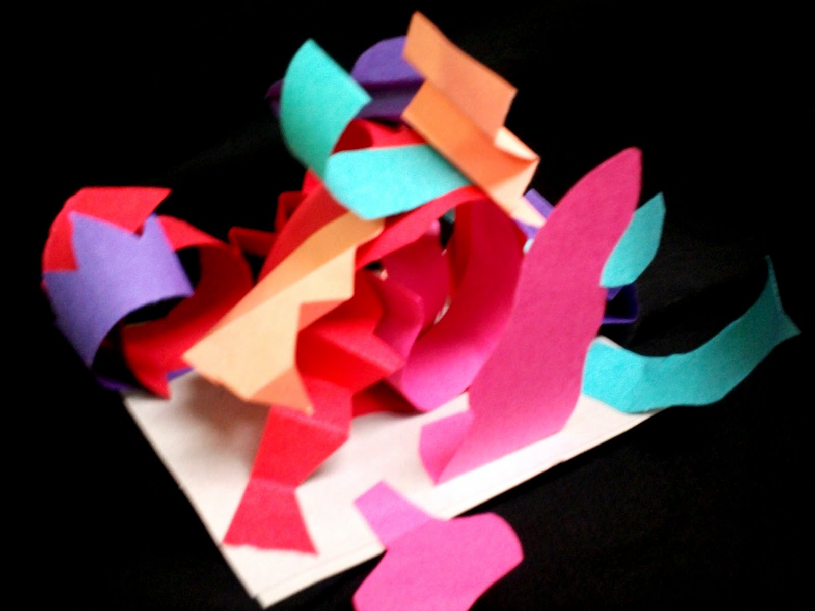 Art With Mr. E Abstract 3D Paper Sculptures 2nd Grade