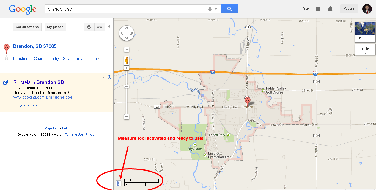 Spear Tip Education Using the Measure Tool in Google Maps