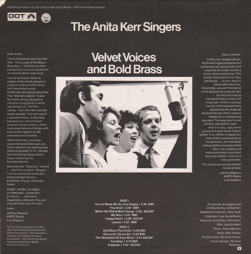 Unearthed In The Atomic Attic The Anita Kerr Singers Velvet Voices