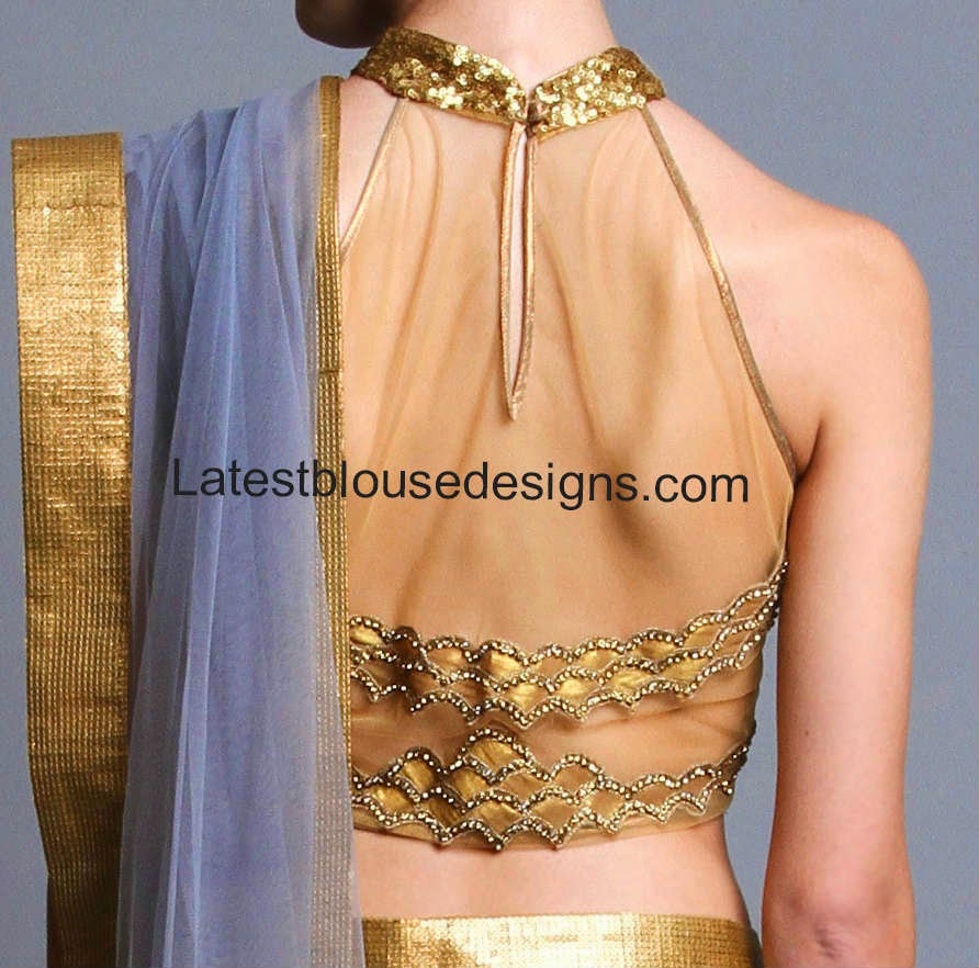 gold saree blouse