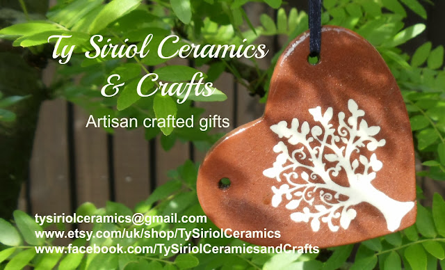 Ty Siriol Ceramics & Crafts business card and branding