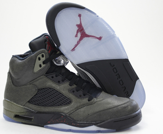 Buy Online Nike Air Jordan 5 Retro Fear Sequoia Fire Red Medium