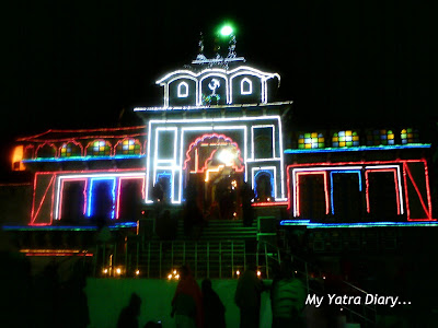 The Home of Lord BadriVishal on the Diwali Night in Badrinath in Uttarakhand