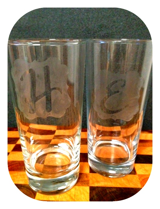 Emmie Loves.....Personalised Etched Drinking Glasses