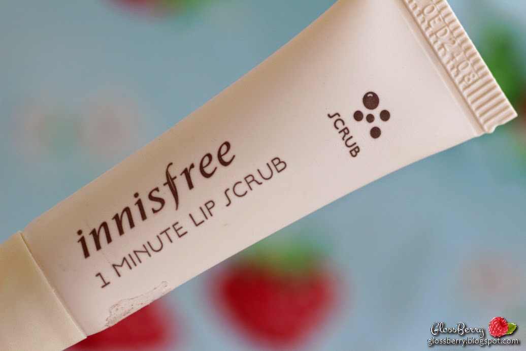 innisfree 1 minute lip scrub review swatches