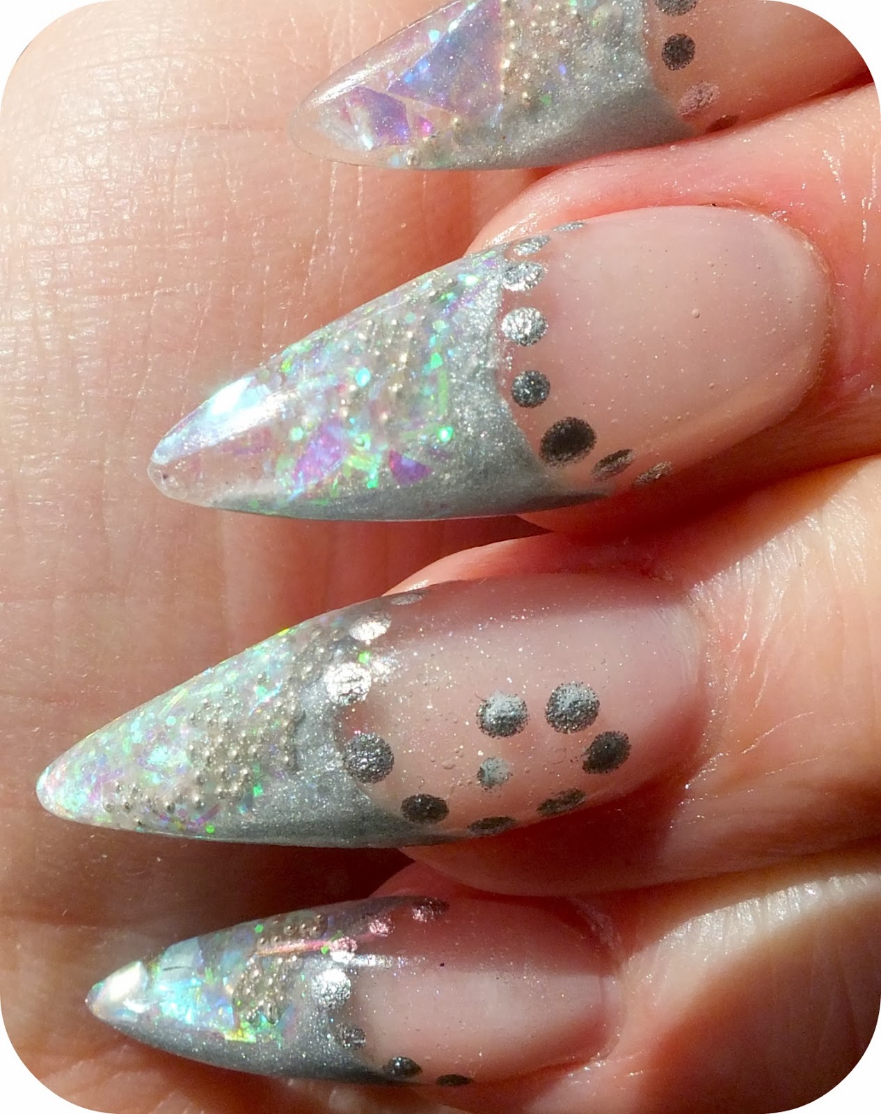 Stiletto nails glitter nails #holographic | Nail Trends in 