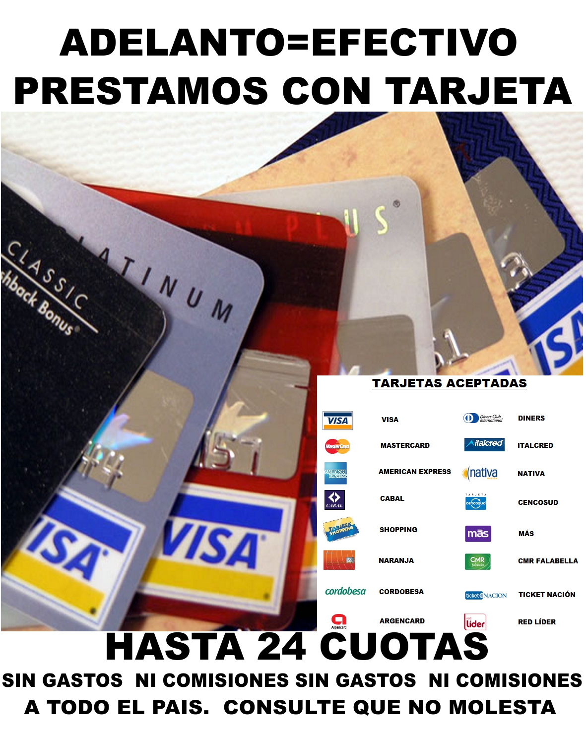 prestamos con tarjeta de credito en el acto en mendoza