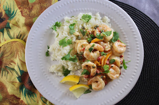 Shrimp and Peppers with Brandy Cream
