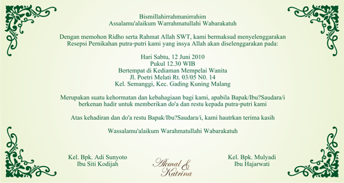 Kalimat Undangan Pernikahan Holidays OO