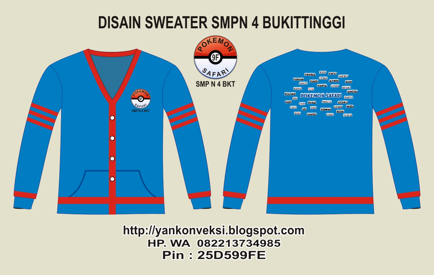 SWEATER PESANAN SMP 4 BUKITTINGGI