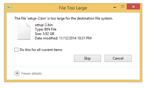 file too large for destination file system usb file too large for destination file system usb