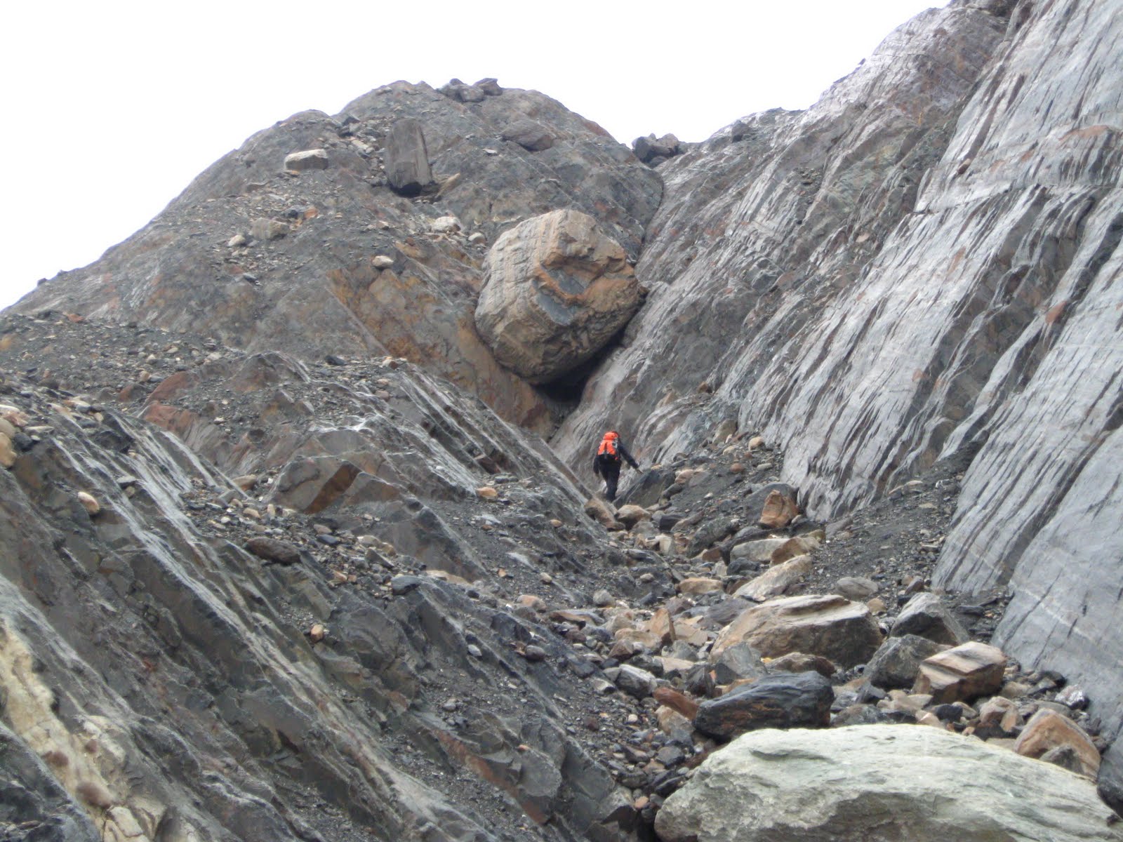 Rocky formations in Grey glacier, Torres del Paine National Park, Chile. Photo: Esteban Beltran