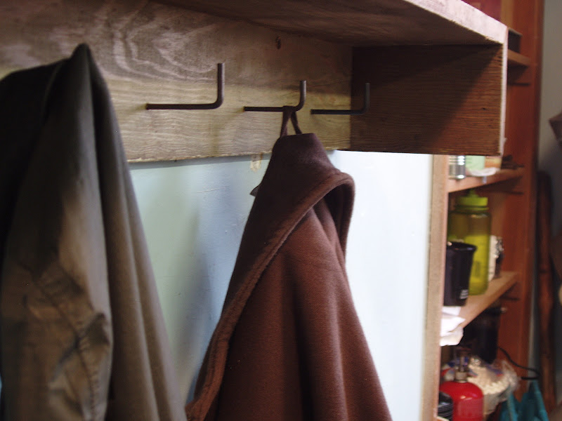 driftedge woodworking Rustic Industrial Shabby Chic Coat Rack with