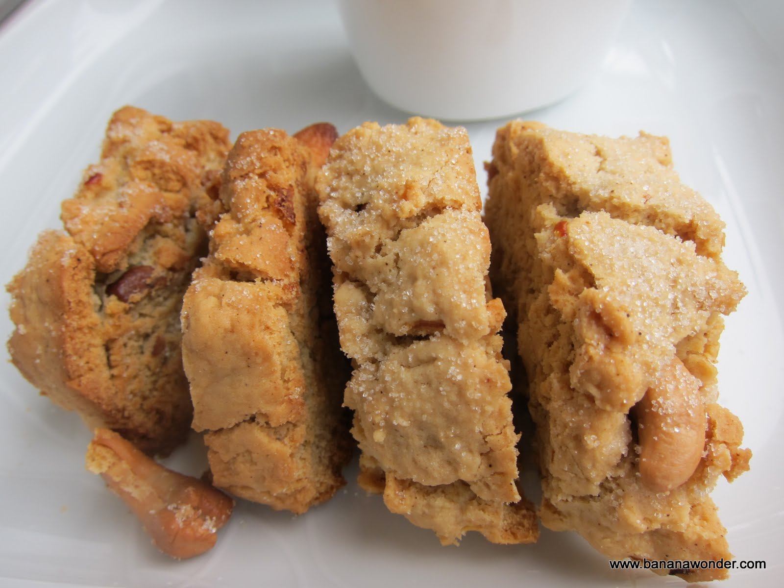 Banana Wonder Greek Olive Oil Biscotti with Cashews and Blood Orange