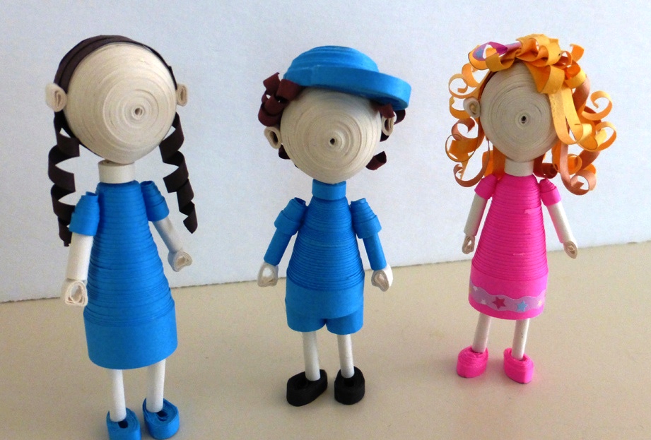 3d quilling dolls craft art ideas