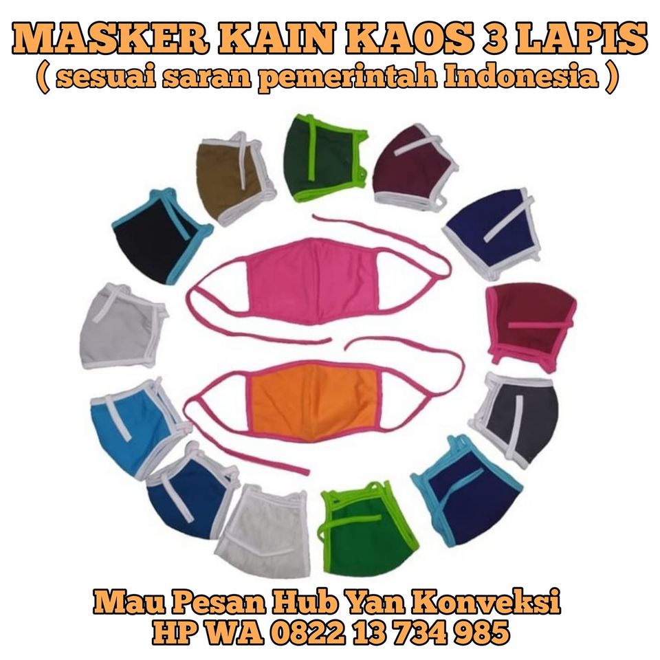 MASKER KAIN KAOS 3 PLY