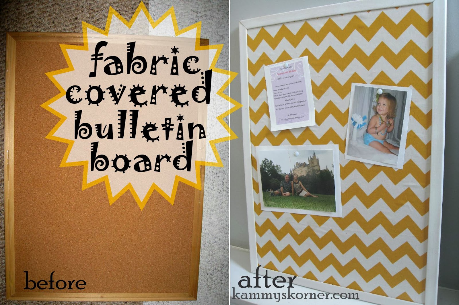 Kammy's Korner Fabric Covered Bulletin Board