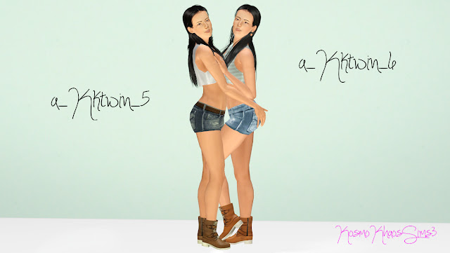 A Set Of Two◕‿◕ Twin Poses By KosmoKhaos TwinPoses+5-6+Edit