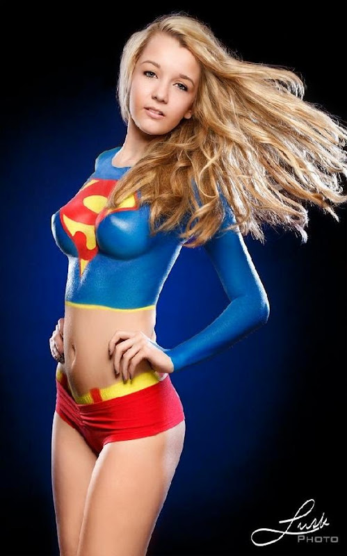 Pix For > Supergirl Body Paint