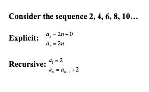 Write a recursive formula for an arithmetic sequence