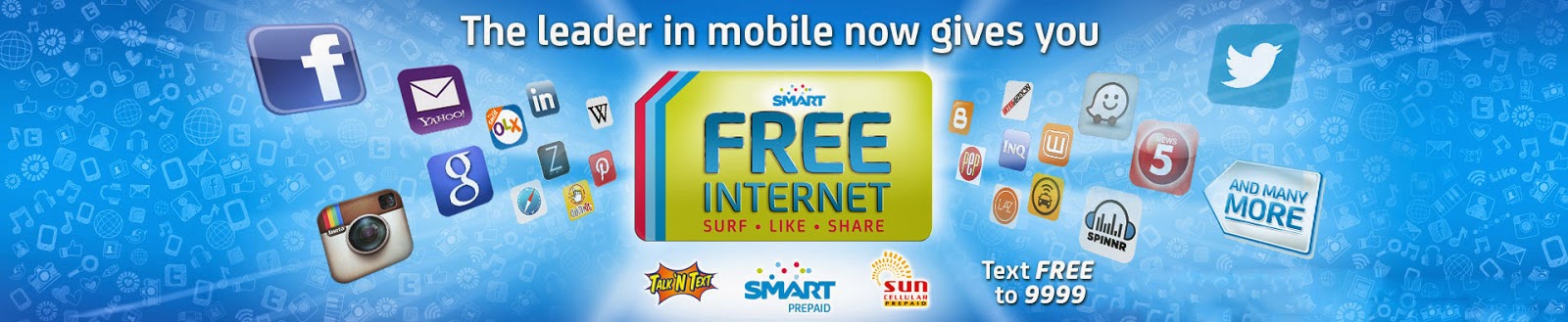 Free Mobile Internet Access for Smart, TNT and Sun Cellular Subscribers