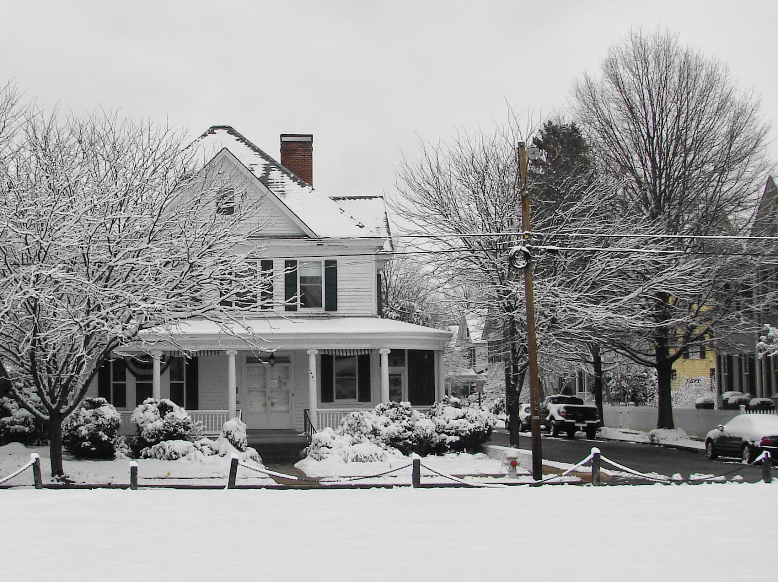 Experience Fredericksburg Va Snow Covered Homes in Historic