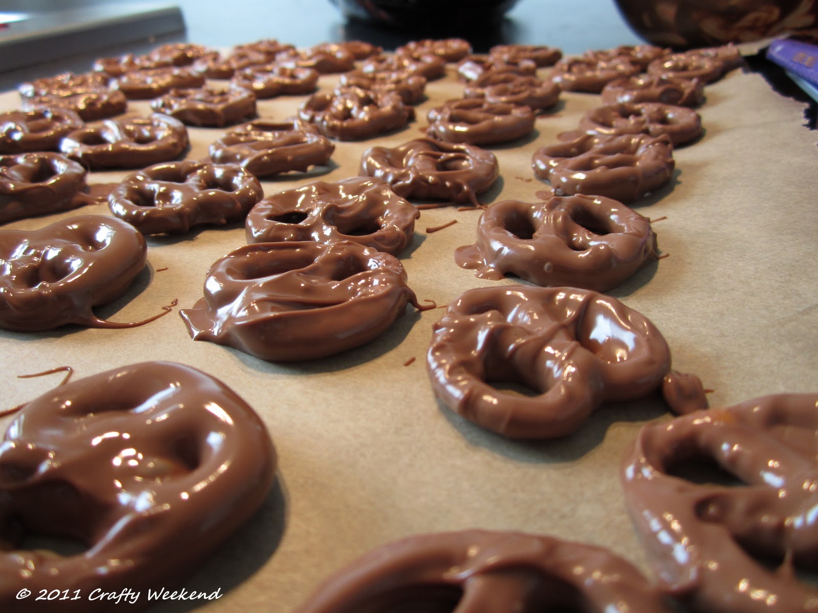 Chocolate Pretzels Crafty Weekend Craft projects for the weekend