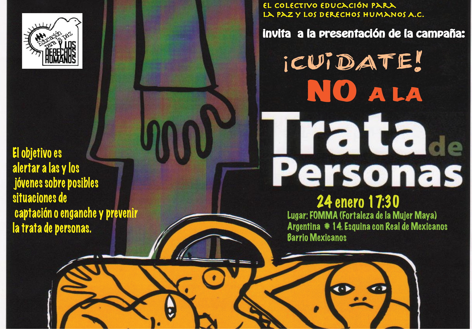 ¡Cuídate! NO a la Trata de Personas. 24 Enero SCLC