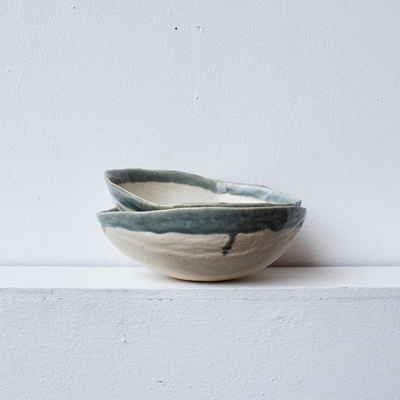 Set of 2 handmade ceramic bowls - £29
