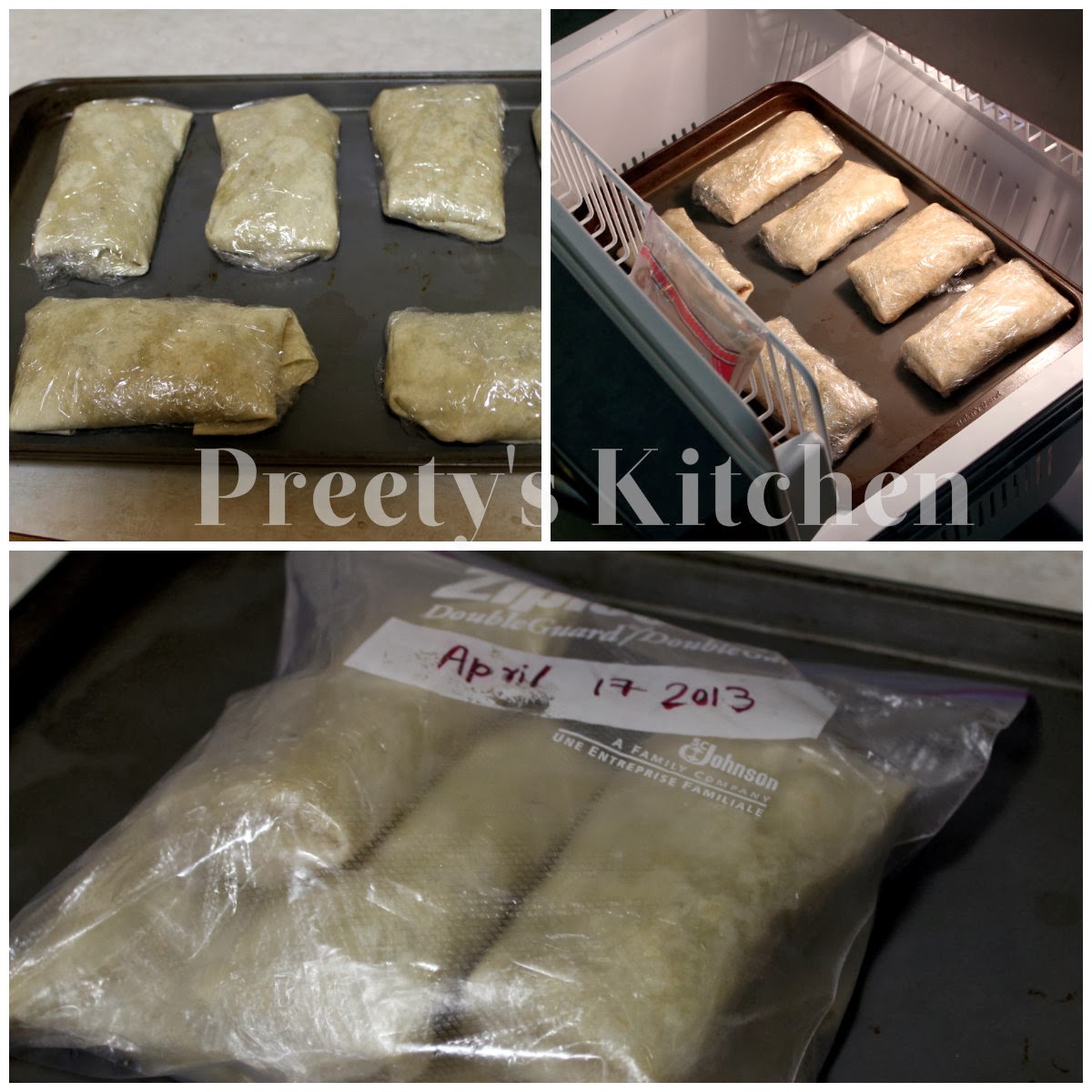 Preety's Kitchen How To Make & Freeze Your Own Wraps/Burritos for