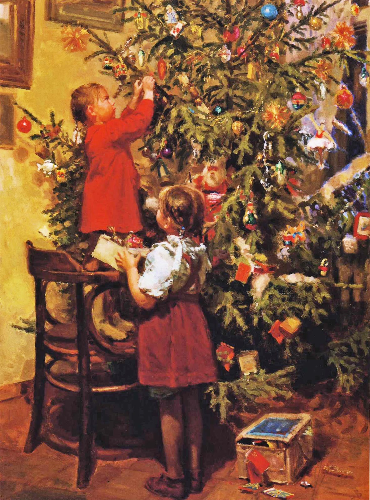 Soviet Art: Decorating the New Year's Tree