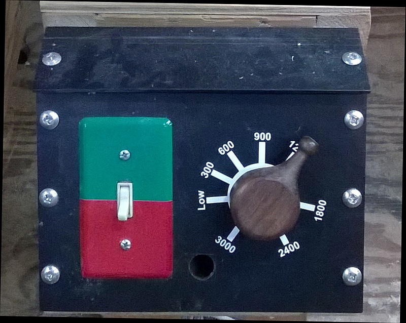 The Wood Knack Variable speed lathe using a DC treadmill motor
