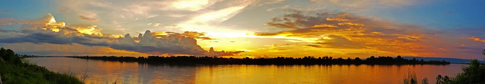Sunset Over the Mekong River