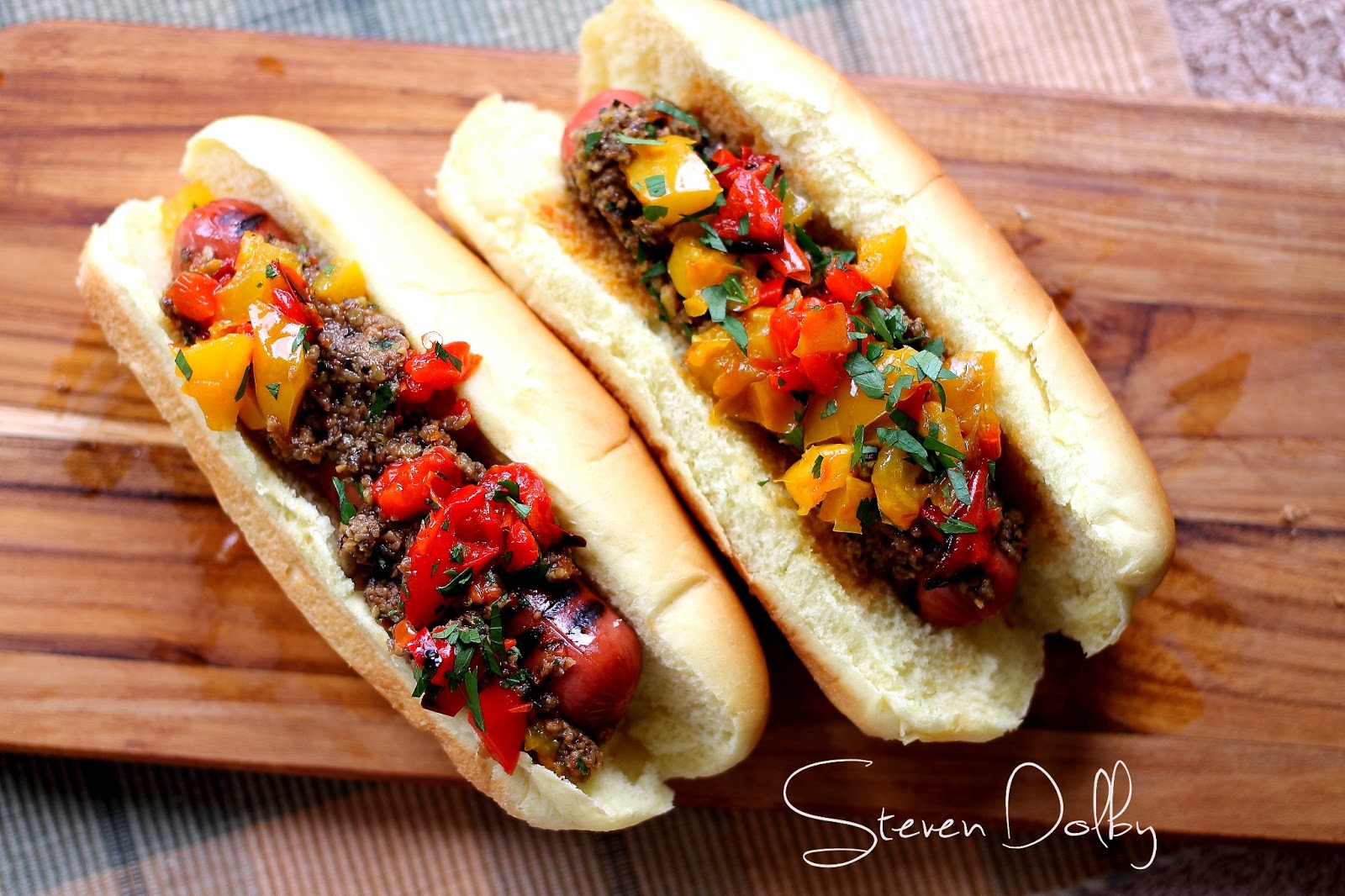 3 Yummy hot dogs by Steven Dolby