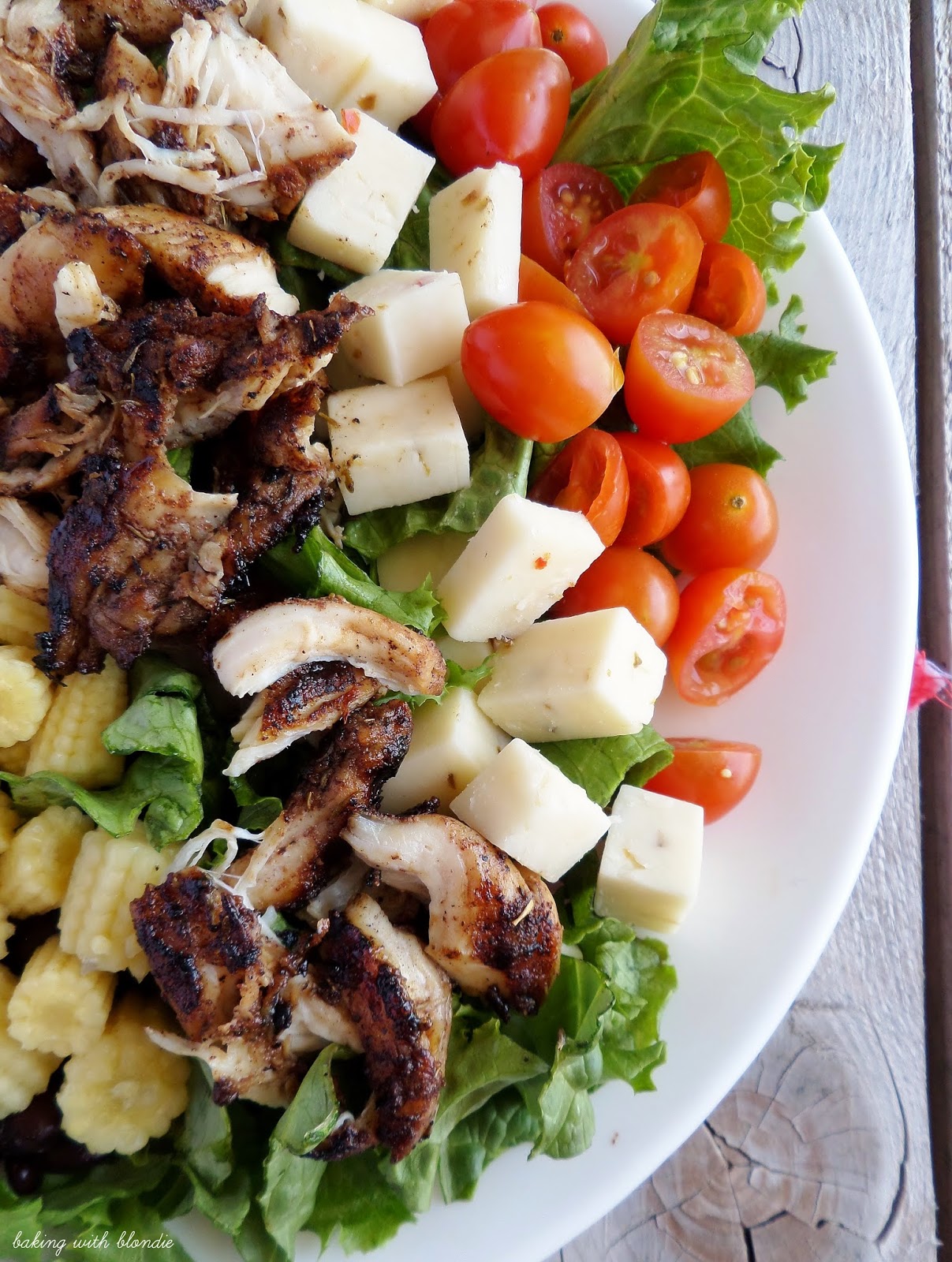 Jamaican Jerk Grilled Chicken Chopped Salad