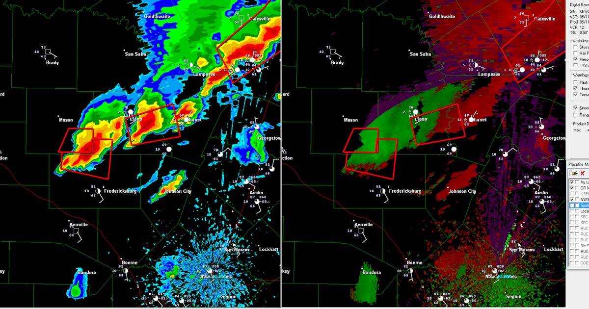 The Original Weather Blog Severe Thunderstorm with Rotation South of Llano, TX